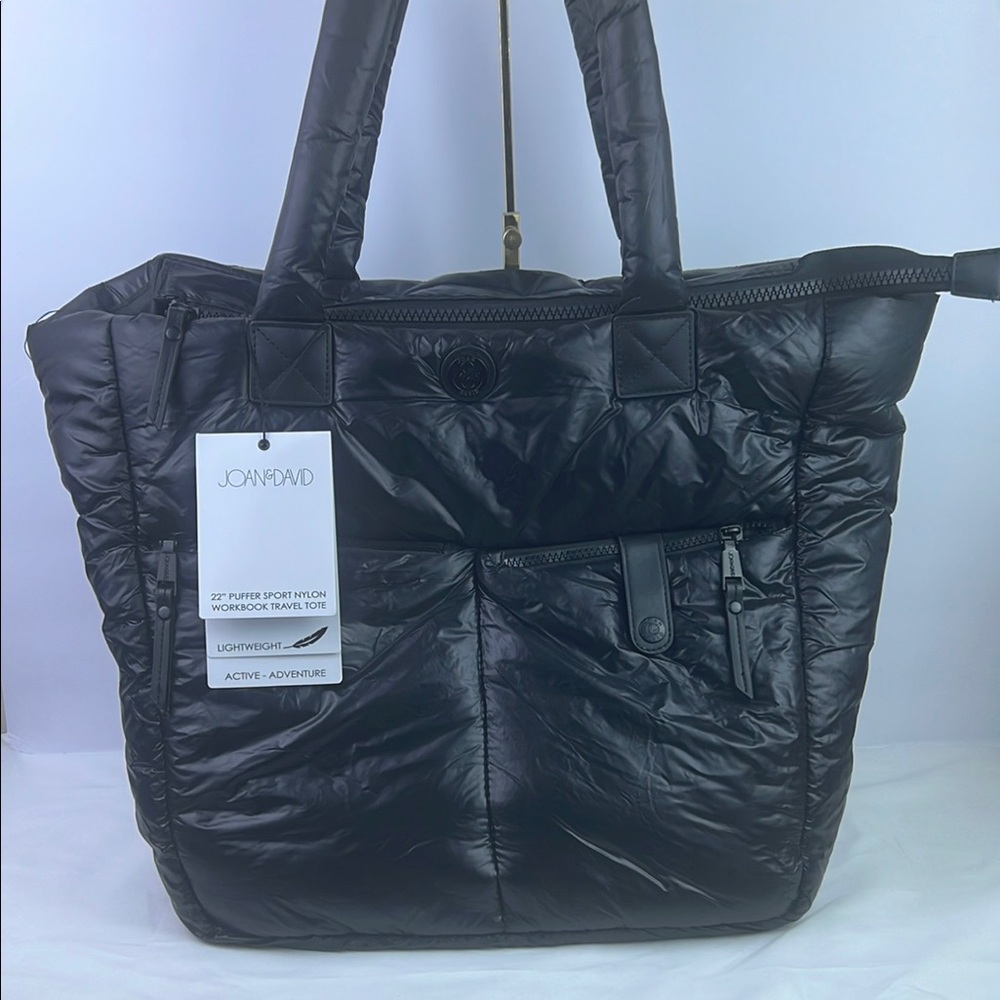 Joan & David 22" Puffer Sport Nylon Workbook Travel Tote (water resistant)